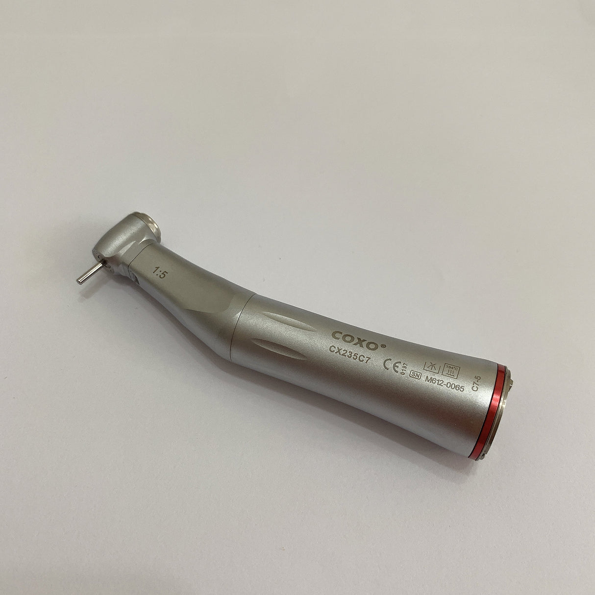 COXO®CX235C7-5 5倍速コントラアングル(ライト付)| 4点注水/逆流防止機能搭載 | チタン製 滅菌対応 歯科ハンドピース