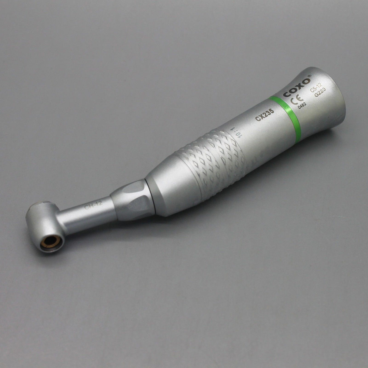 人気】COXO®CX235C5-12 減速10:1歯科キツツキ コントラ|外部注水・90°往復運動・プッシュボタンチャック|歯科エンド用コントラアングル