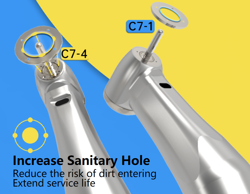 人気 5本入COXO®CX235C7-4 5倍速コントラアングル | 衛生孔設計+ミニヘッド | 防逆流/4点注水 歯科用ハンドピース