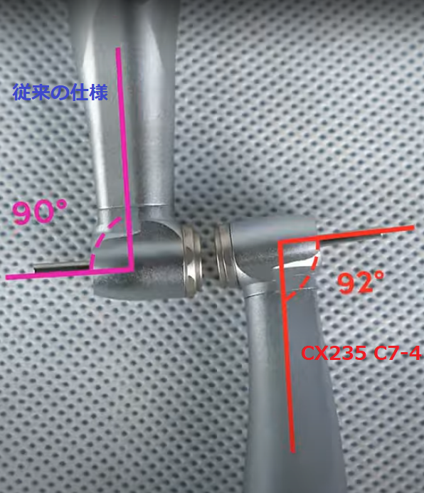 COXO®CX235C7-4 5倍速コントラアングル | 衛生孔設計+ミニヘッド | 防逆流/4点注水 歯科用ハンドピース