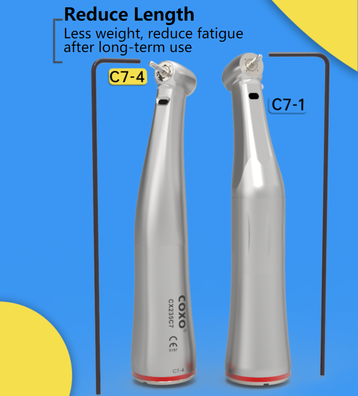 人気 5本入COXO®CX235C7-4 5倍速コントラアングル | 衛生孔設計+ミニヘッド | 防逆流/4点注水 歯科用ハンドピース