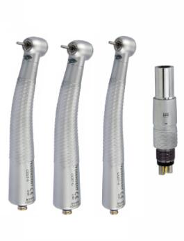 COXO® CX207-GN-SP LEDライト付き 高速ハンドピース 3本セット + NSK互換カップリング 1本