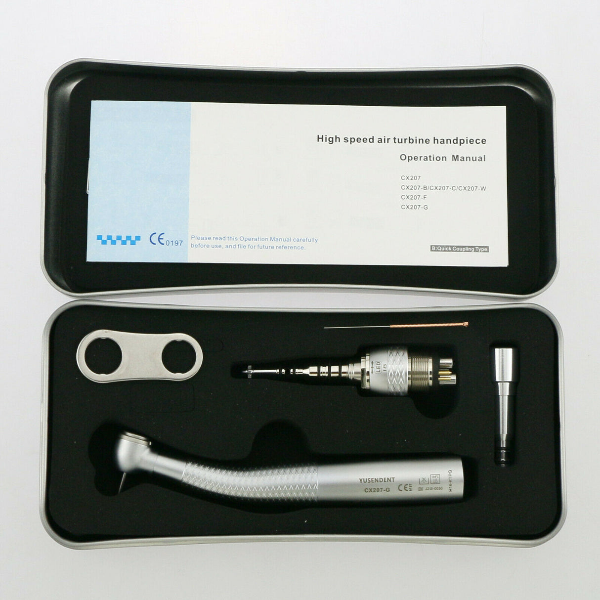 COXO® CX207-GK-TP 高速タービン【KAVO互換・ライト付き・プッシュボタン式】|4点スプレー・高出力設計