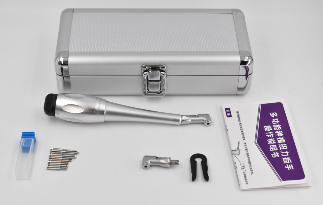 インプラント用トルクレンチハンドピース｜7段階トルク制御・135g軽量・100°マイクロヘッド