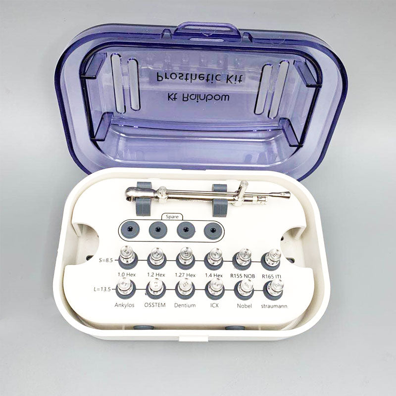 インプラントトルクレンチ ラッチ型マルチドライバーセット｜多ブランド対応・ステンレス製の補綴治療キット