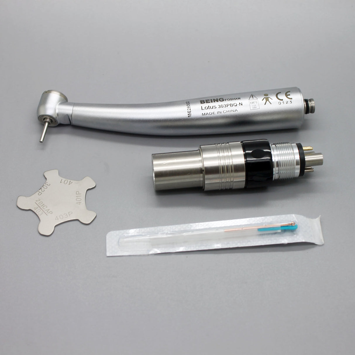 Being® Lotus-303PBQ-N 歯科用エアータービン ハロゲンライト付き 高速430,000rpm ミニヘッド NSK互換 防唾液逆流機能